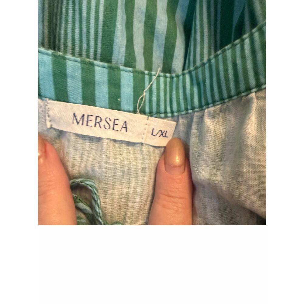 Mersea Blue and Green Striped Dress - Size L/XL - Picture 11 of 12